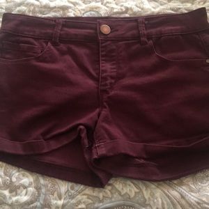 Burgundy shorts